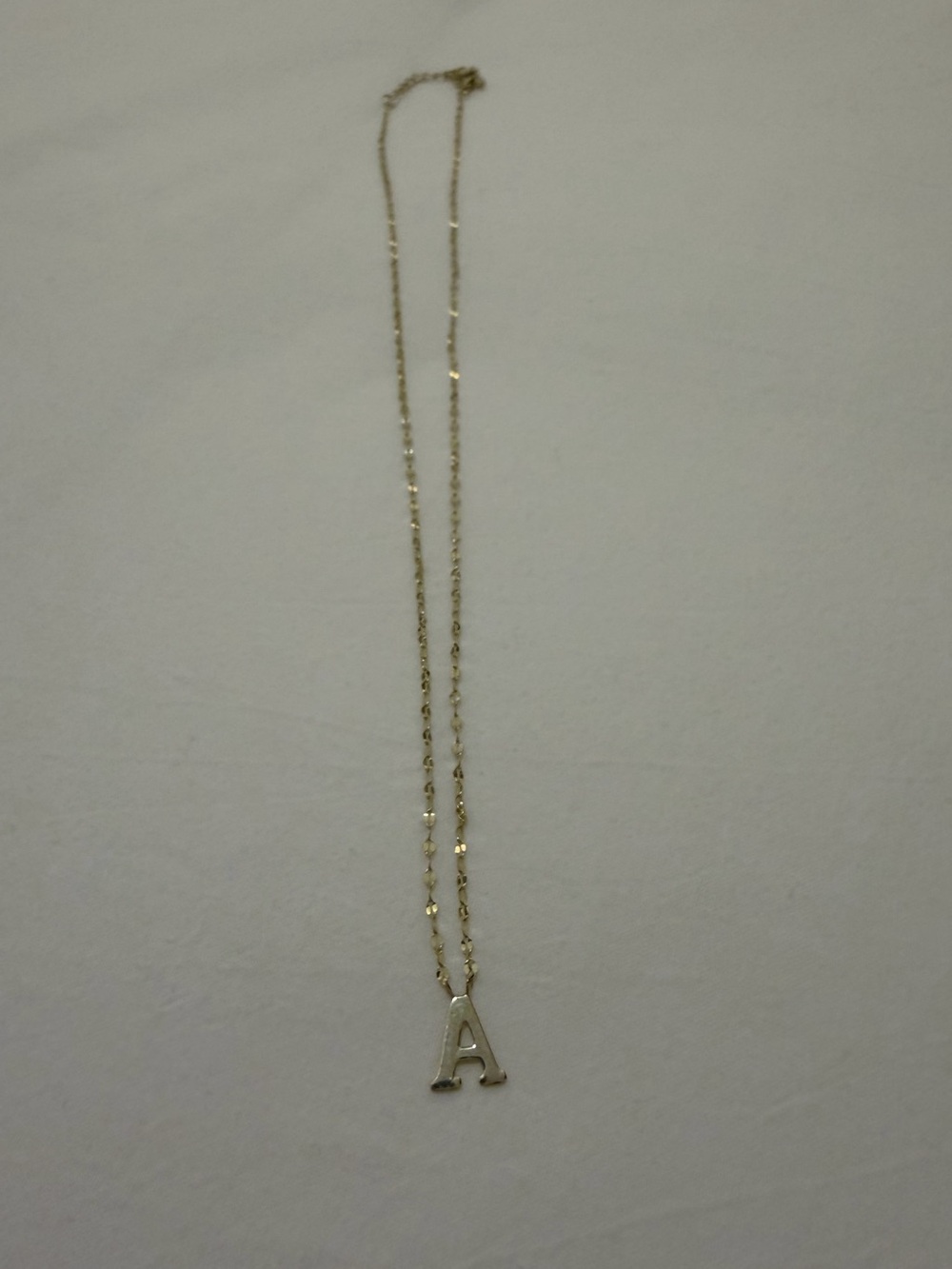 ‘A’ Initial Letter Gold Pendant Necklace